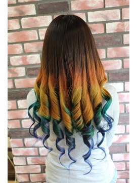 エクラート イーリス 高田馬場店(ECLART IriS) ≪高田馬場美容室≫イベントの為に☆レインボーグラデーション