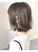 グレージュ×切りっぱなし外ハネボブ☆