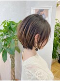 【Lond佐野】小顔耳かけ色気ボブフォギーベージュ毛先パーマ