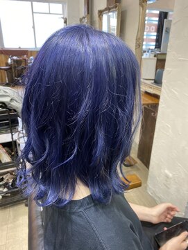 バトヘアー 渋谷本店(bat hair) ネオンミディアムウルフヘアー