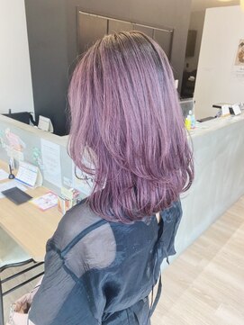 エン(eNN) ラベンダーピンク/韓国系カラー/レイヤーカット