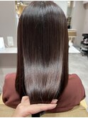 【髪質改善】酸性ストレート イルミナカラー マロンブラウン