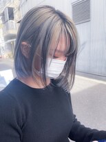 ボックスミコ(Box mico.)&nbsp;【BOXmico.】伸ばし中のボブをローライトでお洒落デザイン