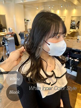 トリート 南行徳本店(TREAT) ホワイトインナーカラー×フェイスレイヤー/南行徳