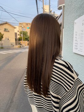 ヘアードレッシングショップ サロ(Hair Dressing Shop Salo) ワンレンロング×グレージュ#３０代#４０代#５０代