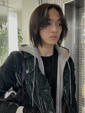 ゼストプール(ZEST POOL) メンズボブ　メンズミディアム　センターパート