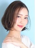 小顔美髪シアーカラーカールショートセミディ姫カット