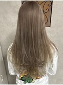 ミルクティーベージュ/ハイトーン/レイヤーカット/ブリーチ/韓国