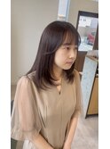 顔まわりレイヤー♪ピンクブラウンカラー