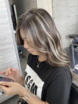 ウル 岡山駅店(ULu.)&nbsp;ハイライトバレイヤージュブリーチダブルカラー岡山髪質改善ULu