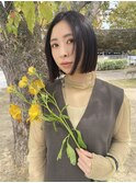 切りっぱなしツヤボブ
