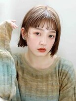 ミリ 北千住(millit) 切りっぱなしボブ/とろみベージュ