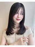 顔周りレイヤー/うざバング/シースルーバング/暗髪