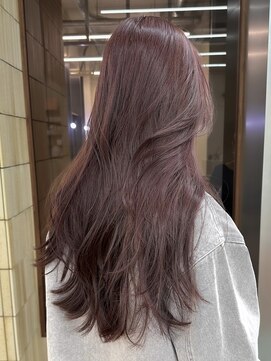 パークレーン アイス イヴェン(park lane ICI yeven) ブリーチなしダブルカラー ボルドー ラベンダー ロングレイヤー