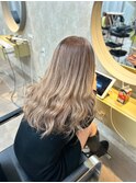 シースルーマッシュミルクティーベージュメルティ―カラー