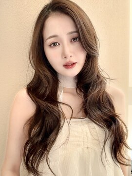 ミンクス 銀座店(MINX) 【MINX】くびれヘアアプリコットオレンジハイライトカラー_銀座