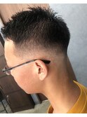 短髪×フェード