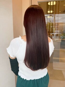 ポジ(poji) 髪質改善カラー 艶カラー ブラウンカラー ミディアム