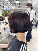 ボブ ミニボブ 縮毛矯正 弱酸性ストレート 地毛風ストレート