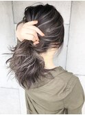 Rumor×ハイライトカラーアッシュグレージュセミウェットロブ