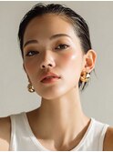 外はねボブ×ピンクベージュ