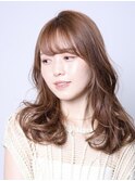 立体ハイライト×重めウェーブ