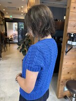 イル(ill)&nbsp;オリーブカラー オリーブベージュ ボブ パーマ ミディアム 大須