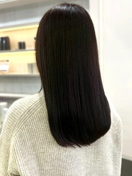 セプト 天神大名(SEPT.) 暗髪カラー グレージュ セミロング 髪質改善カラー 20代