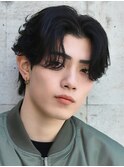 MEN’S HAIR/波巻きツイストスパイラル/リバースセンターパート