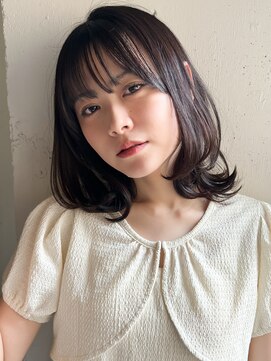 キリ 表参道(kyli) ★ピンクベージュシースルーバング小顔カットエアリーカール
