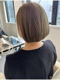 白髪白髪ぼかしショートボブヘッドスパ髪質改善トリートメント
