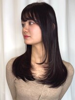ヘアメイク ミチ 富田店(HAIRMAKE MICHI)&nbsp;韓国風 顔まわりレイヤー ロング 内巻き 小顔効果 艶カラー
