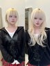 【理想のハイトーンロングに】ケアブリーチカラー+バージンエクステ枚数相談