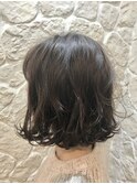 *AMNESIA くせ毛風無造作カール 大人可愛い暗髪ヘア*
