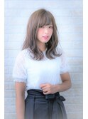 厚めバングクラシカルワンレンフェザーロングセンターパート 