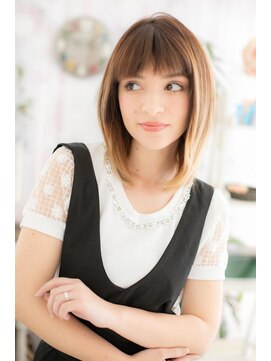 ミック ヘアアンドビューティー 大山店(miq  Hair&Beauty) インナーハイライト外国人風グラマラスレイヤーミディアムc1