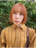 オレンジベージュボブミニボブ