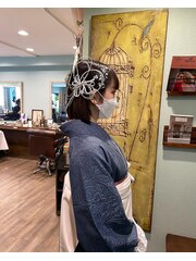 艶ボブヘアアレンジ