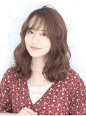 ミルクティー×ゆるふわウェーブ／小顔／１０代／２０代／３０代