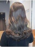 オリーブグレージュ_チェリーブラウンフェミニンロング_ba408651