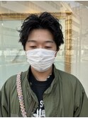 ベリーショートニュアンスパーマスパイキーショート束感