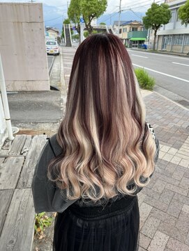 ボアップ 京橋店(boappu) #アンブレラカラー#ハイトーン#インナーカラー#ケアブリーチ