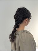編みおろしhair arrange