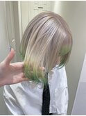 ◇ハイトーン×エンドカラーネオングリーン◇