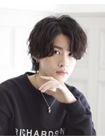 フリーラ 横浜(freera)&nbsp;メンズダークアッシュニュアンスパーマ韓国マッシュウルフカット