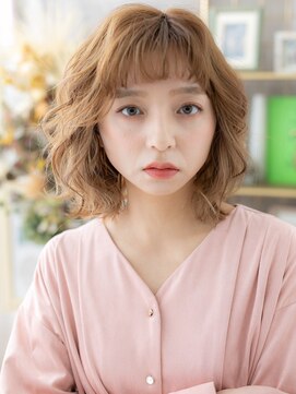 カバーヘア ブリス 戸田公園西口店(COVER HAIR bliss) ■ぱっつん前髪ハイトーンカラー抜け感ボブ610戸田公園10代20代