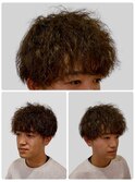 ツーブロ長めマッシュ×ツイストスパイラルパーマ