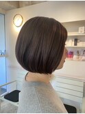 大人ショートボブ丸みショートヘアマッシュショート