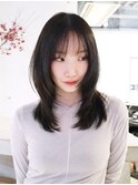 美髪ミディアム顔周りレイヤー_F20510