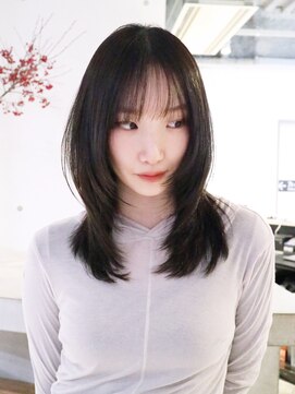 アルバム 池袋(ALBUM) 美髪ミディアム顔周りレイヤー_F20510